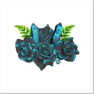 Labradorite & Roses Posters and Art